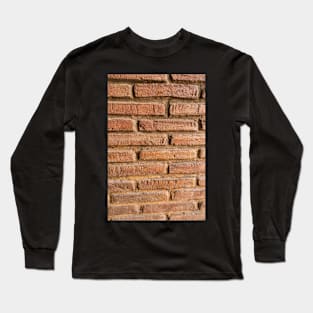 Vintage red brick wall texture background Long Sleeve T-Shirt